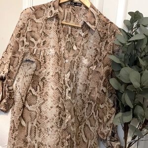 Express, snake pattern blouse